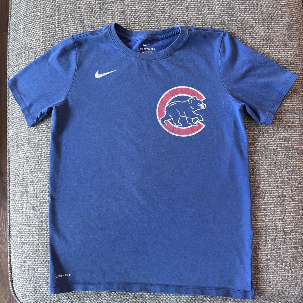 Nike Kids Blue Chicago Cubs / Javier Baez #9 DriFit SS Sports Tee | Sz M (10/12)